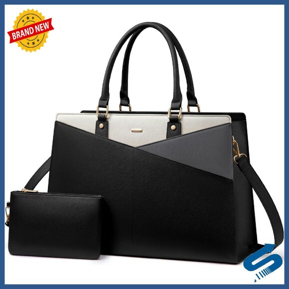 Other - Leather Laptop Tote Bag for 15.6 Inch Computer Business Office Work